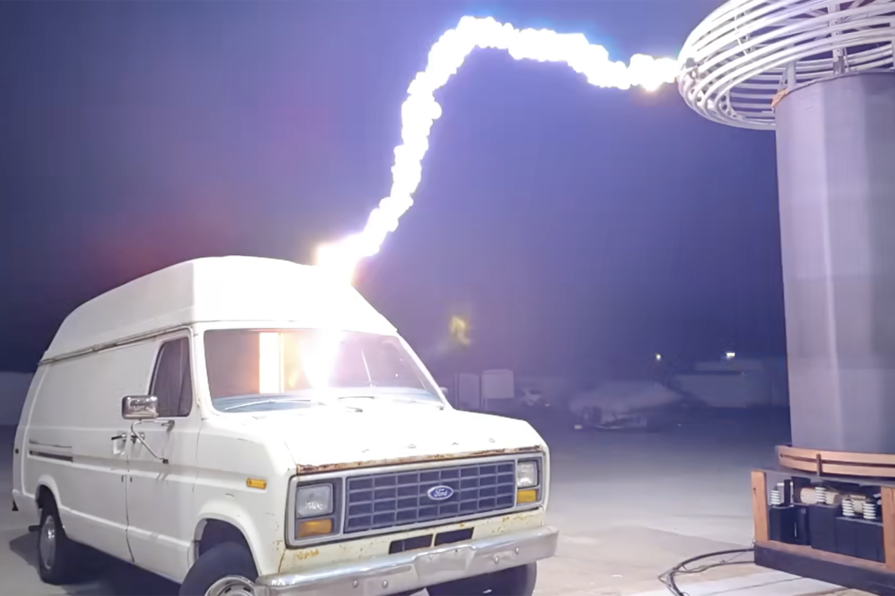 Kindly Uncle Unleashes Fires of Hell With Giant Boosted Tesla Coil