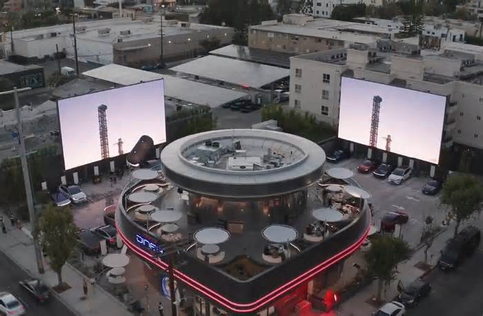 Tesla Diner in Hollywood Supersize Your Cybertruck Fries and Charging