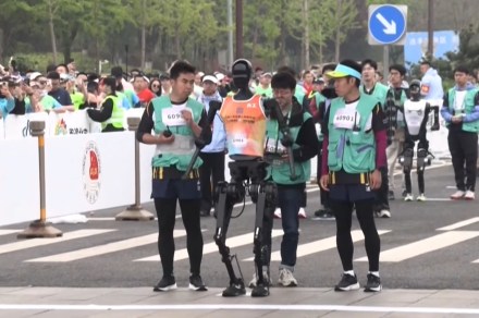 Humanoid robots race against humans at unique half-marathon in China