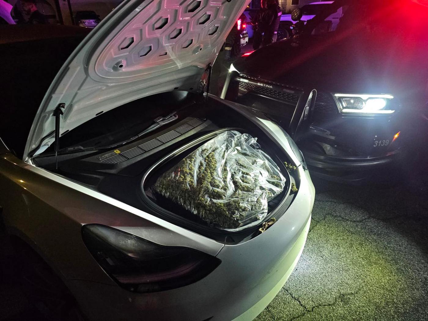 Stolen marijuana found in Tesla after pursuit ends in Gilroy