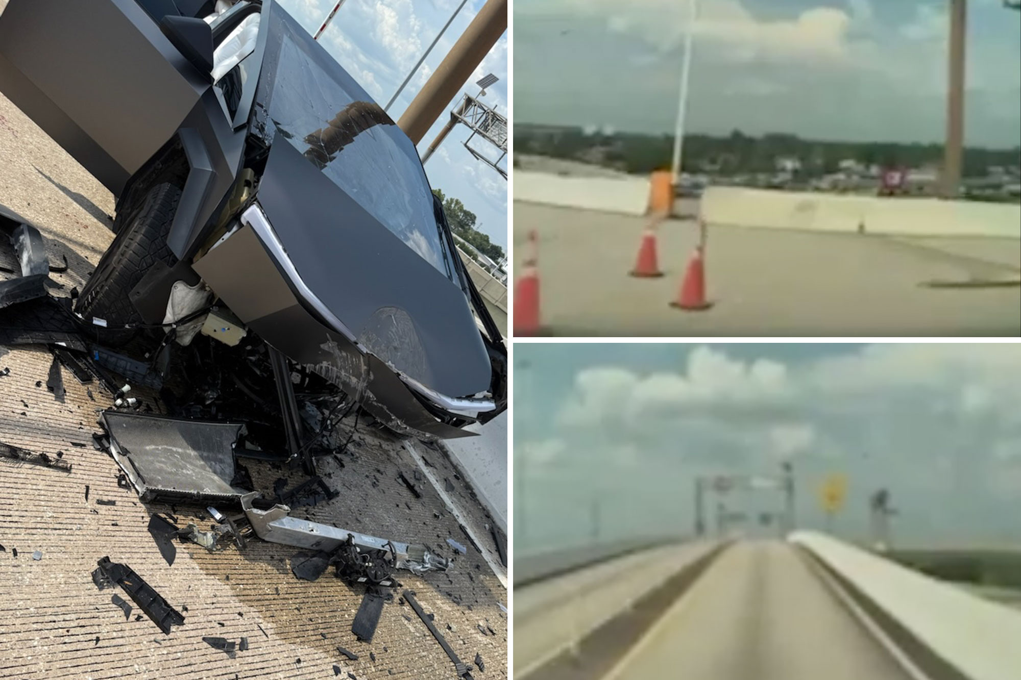 Video shows Cybertruck nearly drive mom and baby off overpass: lawsuit