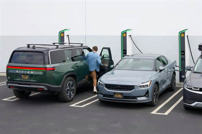 Rivian Unveils New Charger Design, Opens Adventure Network To Other EVs