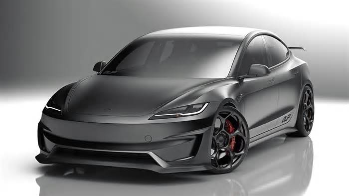 Check out Unplugged's carbon fibre Tesla Model 3 Performance aero kit
