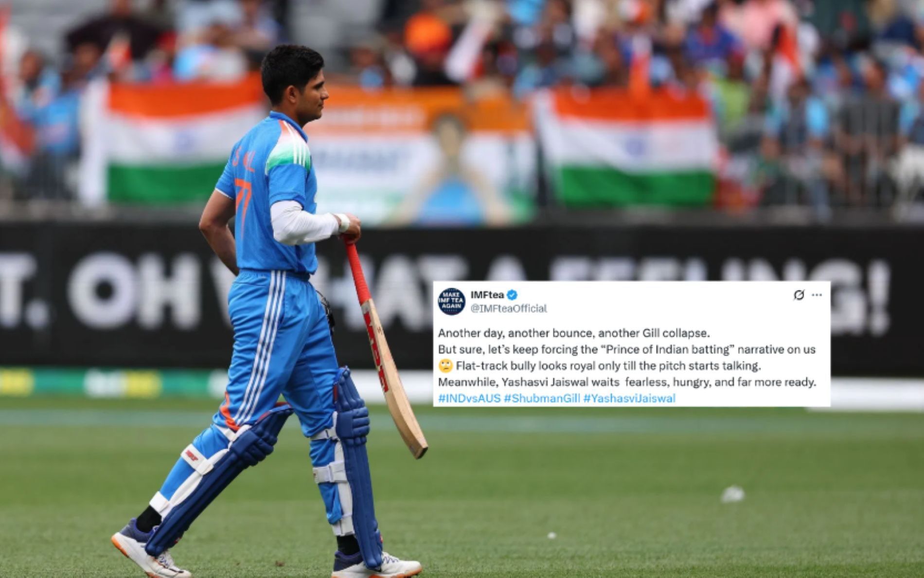 "Most overhyped player ever" - Twitter slams Shubman Gill as he falls for 10-ball 5 in AUS vs IND 2025 2nd T20I
