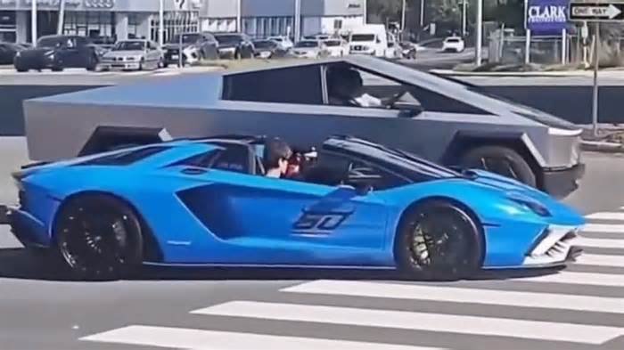 Tesla Cybertruck goes head to head with Lamborghini in street race with one clear winner