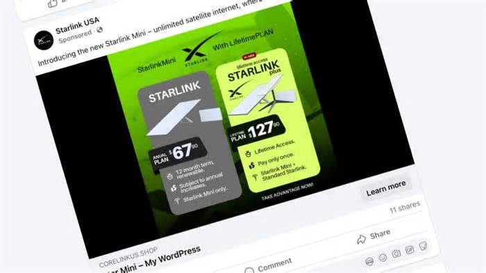Lifetime Starlink Deal? Nope, It's Just a Scam Circulating on Facebook