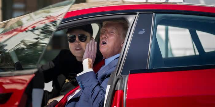 Trump is considering selling his Tesla after feuding with Elon Musk