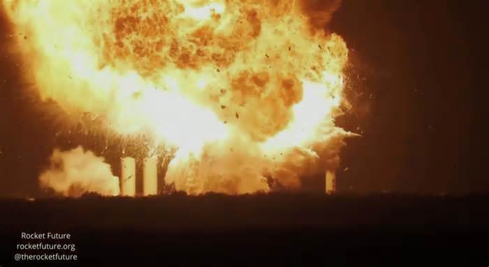 Starship explodes in giant fireball during testing at SpaceX base in Texas