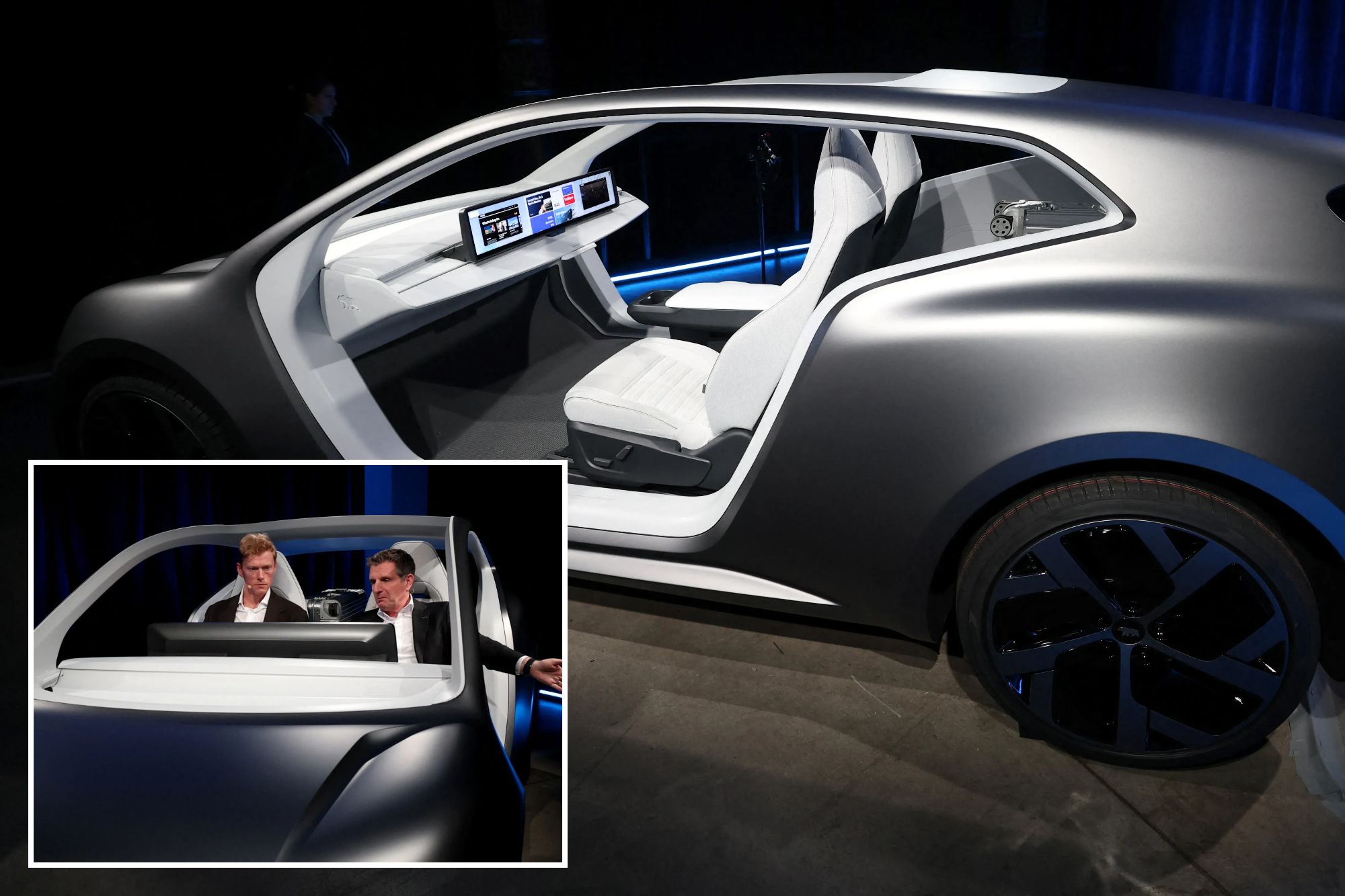 Tesla rival Lucid unveils two-seat robotaxi without a steering wheel or pedals