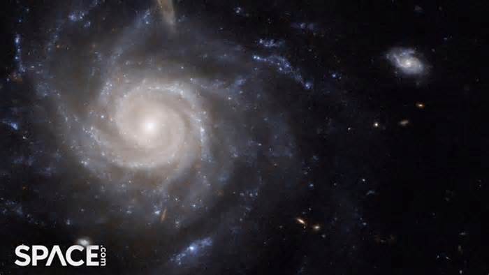 Hubble Space Telescope View Of Barred Spiral Galaxy UGC 678