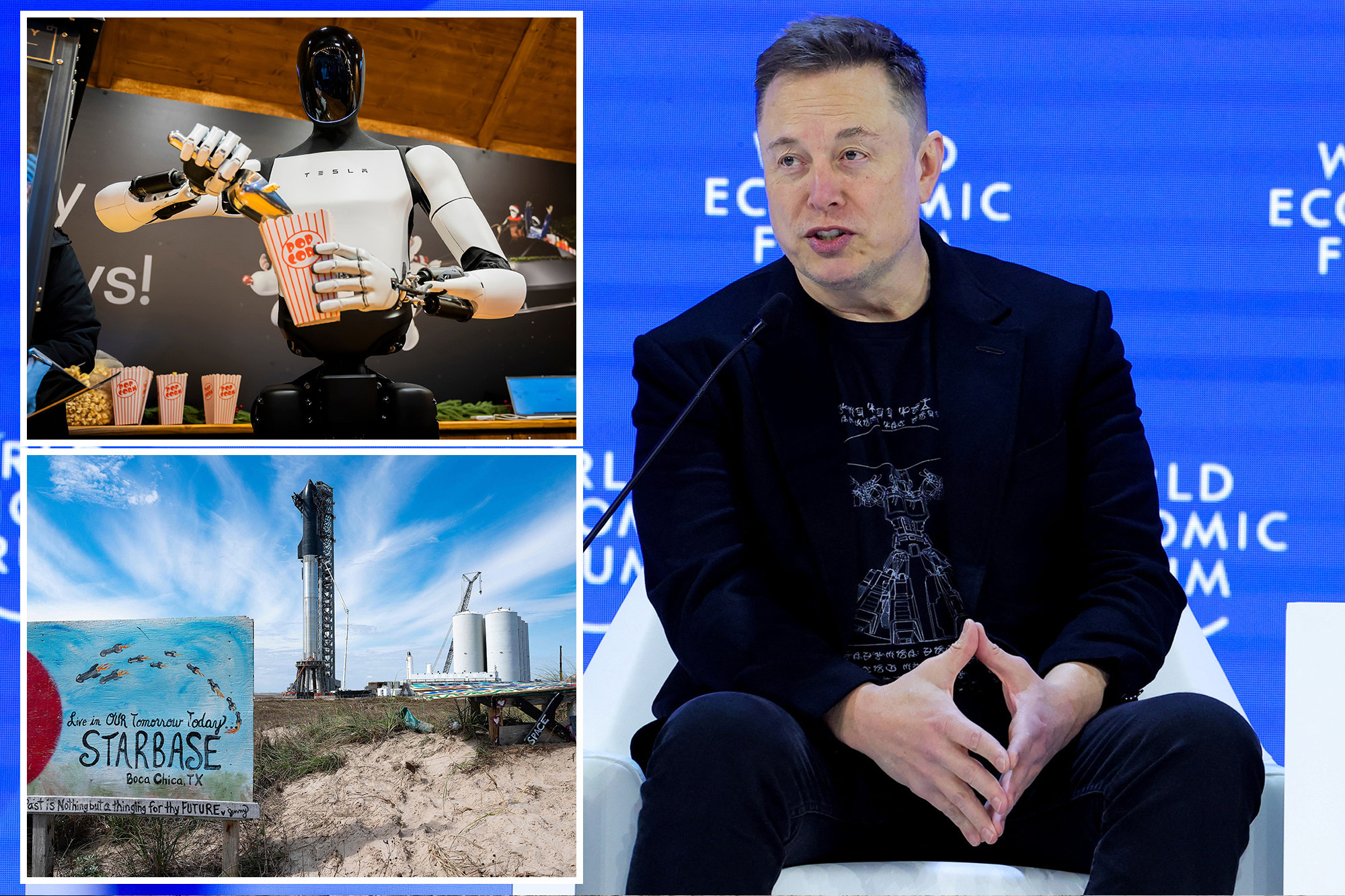 Elon Musk’s Greenland jokes fall flat at Davos in awkward moment — as he unveils plan to sell robots
